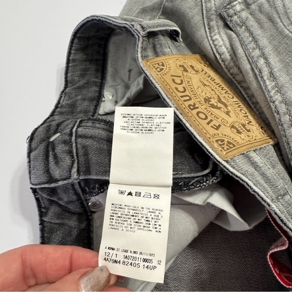 NWT Fiorucci Gray Skinny Jeans Size 24 Made in Tunisia - Picture 6 of 12